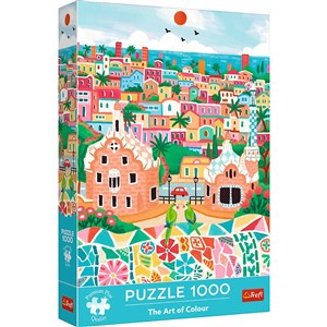 Obrazek Puzzle 1000 Premium Plus Quality The Art of Colour: Barcelona, Hiszpania