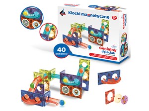 Obrazek Genialny Dzieciak Klocki magnetyczne 40 elementów