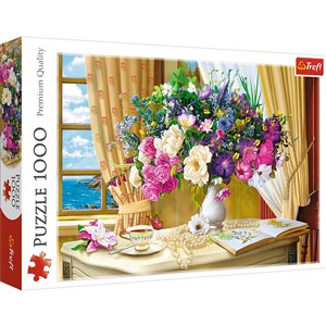 Obrazek Puzzle Kwiaty o poranku 1000