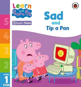 Obrazek Learn with Peppa Phonics Level 1 Book 2 - Sad and Tip a Pan (Phonics Reader)