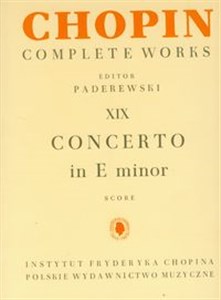 Bild von Chopin Complete Works XIX Concerto in E minor