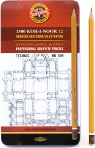 Obrazek Ołówek 1502 komplet Technic HB-10H 12 sztuk