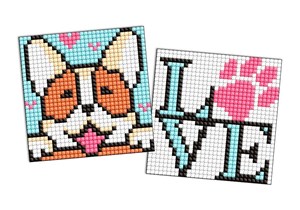 Bild von Diamentowa mozaika na naklejce IDEYKA 9x9 cm kids Uroczy Mały Piesek