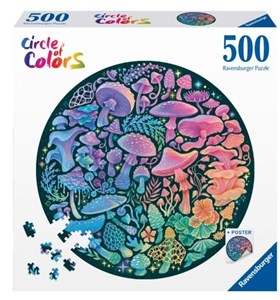 Obrazek Puzzle 2D 500 Paleta kolorów. Grzyby