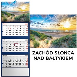 Obrazek Kalendarz 2026 trójdzielny zachód słońca