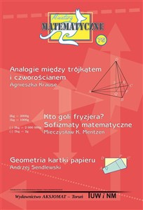 Obrazek Miniatury matematyczne 75 Analogie między trójkątem i czworościanem Kto goli fryzjera? Sofizmaty matematyczne Geometria kartki papieru