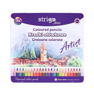 Obrazek Kredki ołówkowe okrągłe Artist 24 kolory