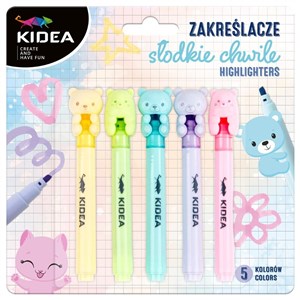 Bild von Zakreślacze Słodkie chwile 5 kolorów Kidea