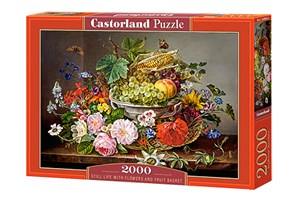 Obrazek Puzzle Still Life with Flowers and Fruit Basket 2000