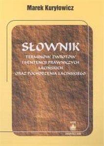Bild von Słownik terminów i sentencji prawniczych łacińskich oraz pochodzenia łacińskiego