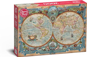 Obrazek Puzzle 2000 CherryPazzi Great Discoveries World Map 50125