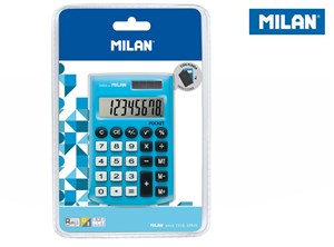 Bild von Kalkulator Milan kieszonkowy touch z satynową matową powłoką w dotyku jak gumka na blistrze