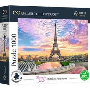 Bild von Trefl Puzzle 1000 UFT Romantic Sunset Eiffel Tower, Paris, France