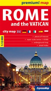 Obrazek Rome and the Vatican city map 1:12 000