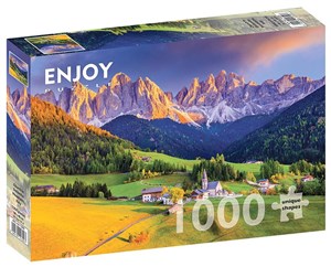 Bild von Puzzle 1000 Kościół w Dolomitach/Włochy