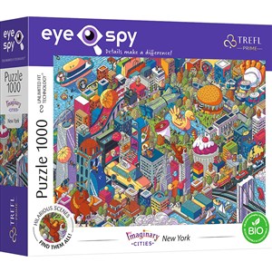 Obrazek Puzzle 1000 UFT Eye-Spy Imaginary Cities New York, USA