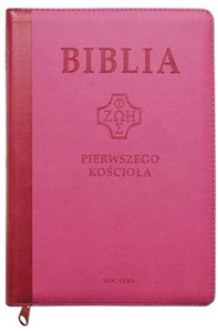 Obrazek Biblia Pierwszego Kościoła różowa z paginatorami i suwakiem