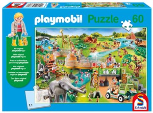 Bild von Puzzle 60 Playmobil Zoo + figurka