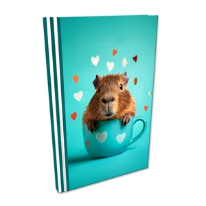 Obrazek Notes A5 kratka Soft Touch Capybara
