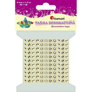 Obrazek Taśma z kryształkami 4mm x1,5m żółta