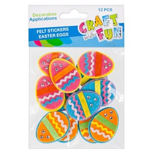 Bild von Naklejki wielkanoc filc pisanki 12 sztuk