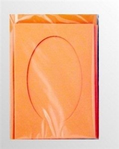 Obrazek Karty passepartout prostokąt pomarańcz 10,5x15cm