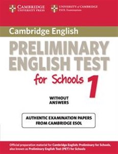 Bild von Cambridge Preliminary English Test for Schools 1 Authentic examination papers