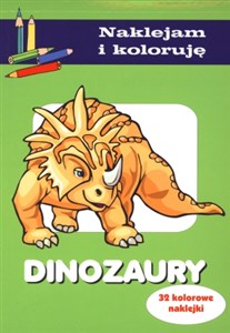 Obrazek Dinozaury Naklejam i koloruję 32 kolorowe naklejki