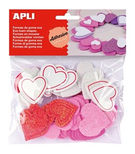 Obrazek Naklejki z brokatem serca 52szt