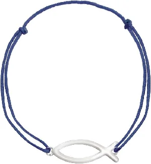 Obrazek ARMBAND - MIT FISCHANHÄNGER (VERSILBERT)
