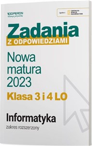 Bild von Nowa matura 2023 Informatyka Zadania z odpowiedziami Klasa 3 i 4 LO Zakres rozszerzony