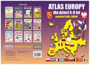 Bild von Atlas Europy dla dzieci 5-8 lat Naklejki, Flagi, Herby