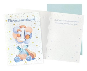 Obrazek Karnet B6 Urodziny Roczek (autko)