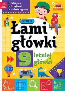 Obrazek Łamigłówki 9-letniej główki Labirynty, krzyżówki, zadania logiczne