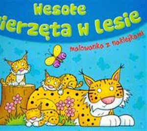 Obrazek Wesołe zwierzęta w lesie Malowanka z naklejkami