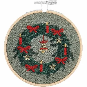 Obrazek STICKPACKUNG VORGEZEICHNET,WEIHNACHTSKRANZ