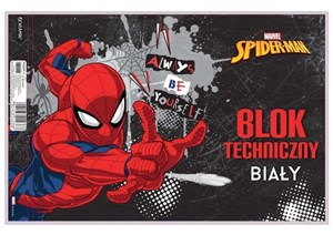 Obrazek Blok techniczny A4/10K biały Spider Man