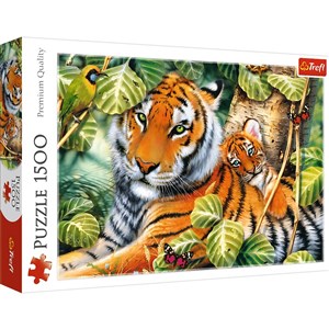 Bild von Puzzle Dwa tygrysy 1500