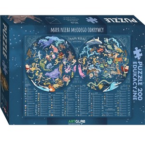 Bild von Puzzle 200 Mapa nieba młodego odkrywcy