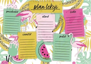 Obrazek Plan lekcji - Lato (5szt)
