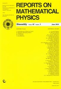 Bild von Reports on Mathematical Physics 65/3 2010