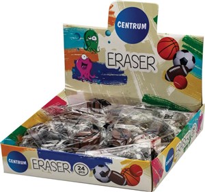 Obrazek Gumka ball 25x25mm (24szt)