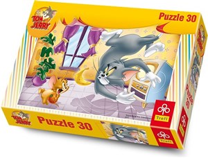 Obrazek Puzzle 30 Tom i Jerry Owocowa bitwa