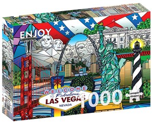 Obrazek Puzzle 1000 Atrakcje turystyczne w USA