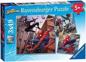 Bild von Puzzle 3x49 Spiderman w akcji