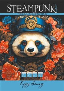 Obrazek Kolorowanka A4 Steampunk Panda