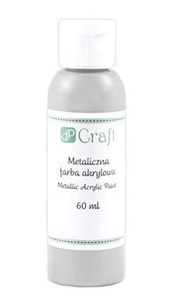 Obrazek Farba akrylowa metaliczna silver 60ml