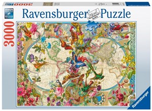 Bild von Puzzle 3000 Flora i Fauna. Mapa Świata