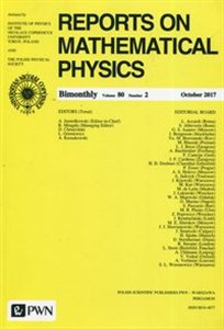 Obrazek Reports on Mathematical Physics 80/2 2017
