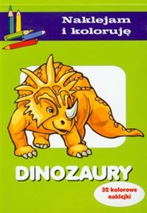 Obrazek Dinozaury Naklejam i koloruję 32 kolorowe naklejki